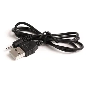 黑色70厘米5V USB至DC 2.0*0.6毫米桶插孔电源电缆，适用于诺基亚N78 N73 N82