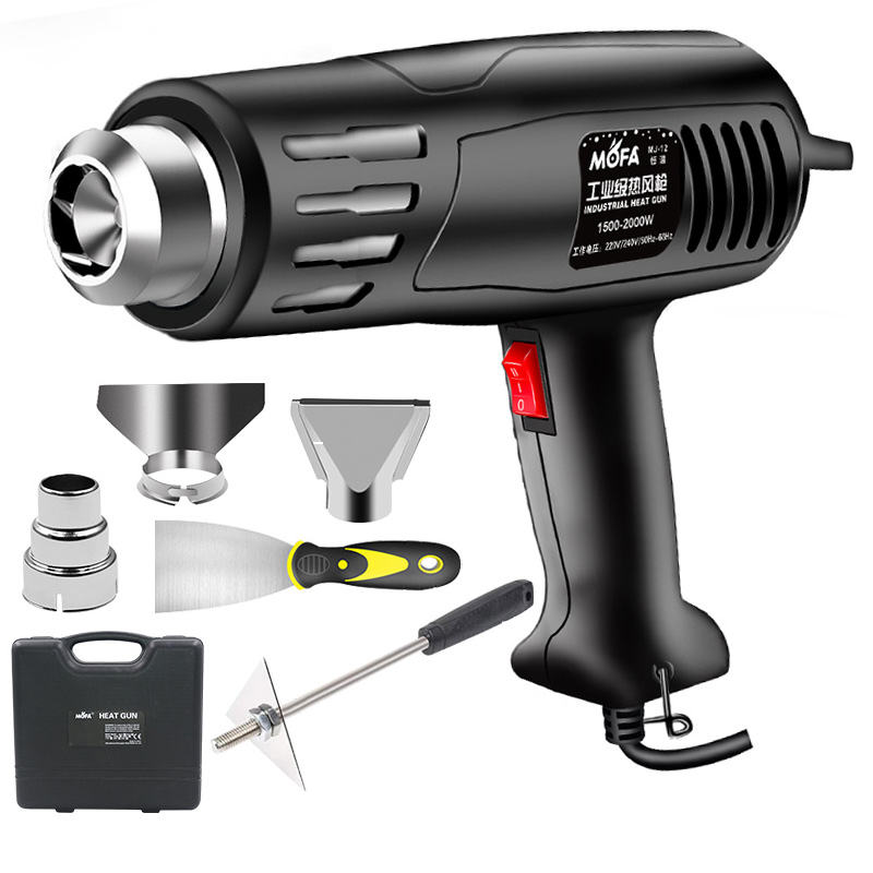 Pistolet À Air Chaud Portable 450W, Température + Débit D'Air Réglable Affichage Numérique Soudure Dessoudage Souffleur D'Air Chaud, Pour La Soudure Heat Ic Smd Bga, Gaine Rétractable