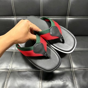 designer stripe Pattern men's Flip-Flops slippers with EVA Outsole Anti-Slip Open Toe Summer luxury slide Slippers for Women - Product Image 1