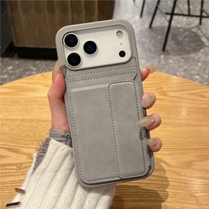 Funda de piel sintética para tarjetas, tarjetero portátil de negocios, soporte para teléfono, funda para iPhone XR 11 12 13 17 Pro Max, colores puros, cubierta trasera. - Product Image 6