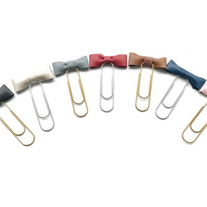 Nouveau nœud signet mignon PU cuir signet créatif trombone signet - Product Image 2