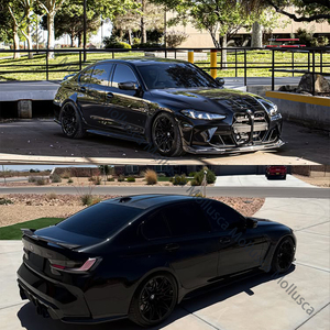 For M3 Series G80 True Carbon Spoiler Front Lip Rear Diffuser Front Grille Side Skirts Reversing Mirror Retrofit Upgrade Kit - Product Image 4