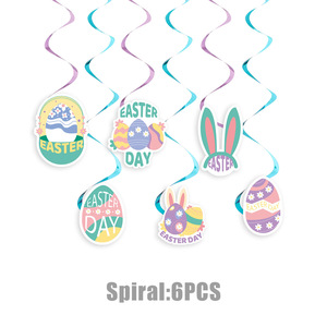 DAMAI Easter Party Tableware Set Easter Bunny Decoration with Paper Plates and Napkins for Easter Home Party Favors Supplies - Product Image 2