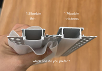 Profilé en T en alliage d'aluminium anodisé architectural - Profil LED encastré au plafond pour cloison sèche en plâtre |   CRI 90 Dimmable Garantie 5 ans