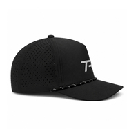 Casquette Snapback 5 Panneaux Respirante et Résistante à l'Eau avec Cordon, Chapeaux de Golf Imperméables Haute Performance pour Commandes en Gros avec Logo Personnalisé