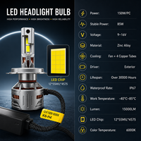 Ampoule de phare LED SFIDA K6 150W 15000LM 4575 CSP Plug and Play 6000K avec refroidissement par ventilateur pour voiture
