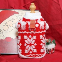 Weihnachtliche Festtags-Party Winter Schneeflocken-Haustierweste mit Leine Hundebekleidung Tierbekleidung Warme Hundekleidung