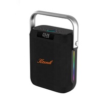 Kisonli K44 Enceinte Bluetooth Portable avec Batterie 5000 mAh, Éclairage LED RGB, Connectivité USB/TF/TWS