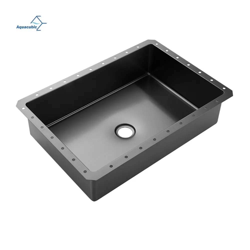 Factory Wholesale Undermount Decorated Stainless Steel Rectangular Laundry Hotel Bathroom Hand Wash Sink