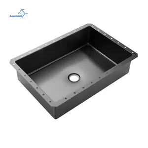 Factory Wholesale Undermount Decorated Stainless Steel Rectangular Laundry Hotel Bathroom Hand Wash Sink