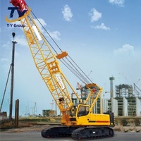 Grue sur chenilles hydraulique XGC320 de 320 tonnes pour levage lourd, installation d'éoliennes, érection de structures en acier, pompe et moteur de charge