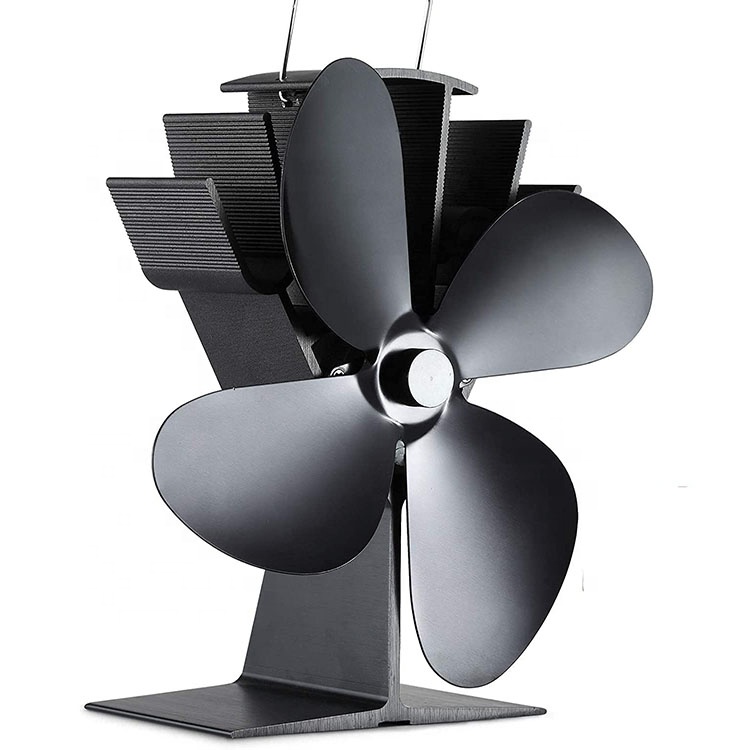 4 лезвия дровяная печь вентиляторы домашние Обогреватель Вентилятор для камина тепловой мощности вентилятора из алюминия для дровяная печь дом камин