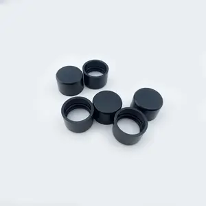 Exclusive Offers 20/400 travel fitting bottles CT caps black matte 1 mm seal liner PP plastic continuous thread screw cap