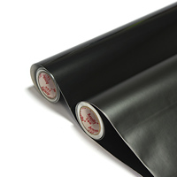 Vinilo Adhesivo Negro Mate en Rollo, Impermeable y Fácil de Despegar, para Carteles, Letreros y Calcomanías