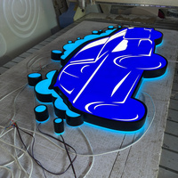 Lettres en acrylique lumineuses LED de luxe pour la publicité extérieure des entreprises et l'image de marque des salons, pour les enseignes murales de bâtiments et de bars