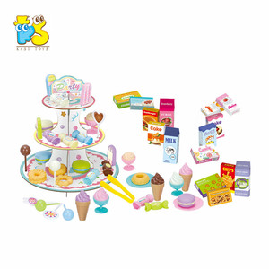 Jouets de <span class=keywords><strong>supermarché</strong></span> roses pour enfants, ensemble de jeu d'imitation, chariot de courses en plastique - Product Image 2