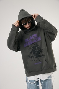 Felpa con cappuccio BLACK <span class=keywords><strong>SABBATH</strong></span> Logo personalizzato di alta qualità 3d Puff Screen Print felpe con cappuccio Unisex oversize pesanti da uomo - Product Image 4