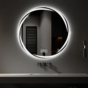 Espejo LED Moderno con Interruptor Táctil Grande Dorado para Dormitorio - Product Image 2