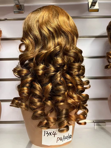 Peluca de Cabello Humano Virgen Brasileño, Rizado y Elástico, con Encaje 13x4 HD sin Pegamento, Estilo Indio 3D - Product Image 4