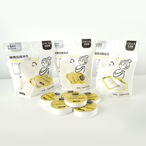 100% 식물 섬유 저자 극성 부드러운 압축 타올 민감한 피부 베이비 케어 여행을위한 좋은 품질 일회용 목욕 타올 - Product Image 2