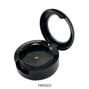 Estuche de sombra de ojos al por mayor negro, estuche de sombra de ojos de marca privada, contenedor compacto redondo vacío para polvos con tapa de cristal - Product Image 2