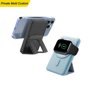 พาวเวอร์<span class=keywords><strong>แบ</strong></span>งค์แม่เหล็กไร้สายแบบพับได้ <span class=keywords><strong>3</strong></span>-in-1 รุ่นสั่งทำพิเศษ ความจุ 5000-1000mah รองรับการชาร์จ USB-C PD 20W พร้อมขาตั้งพับได้ รองรับการชาร์จสมาร์ทวอทช์ - Product Image 1