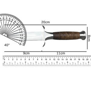 Cuchillo Bowie Watz de Acero Inoxidable con Mango de Plástico, Punta Recta, para Camping y Actividades al Aire Libre, Grosor de 3.9mm, Corte OEM - Product Image 6