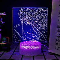 Vente directe d'usine Lampe de nuit LED en acrylique 3D flottante holographique moderne avec base pour les amateurs d'anime