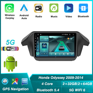 Radio de coche inalámbrica Carplay DSP para Honda <span class=keywords><strong>Odyssey</strong></span> 2009-2014 reproductor de vídeo Multimedia ESTÉREO AUTOMÁTICO navegación GPS Bluetooth 5,4 <span class=keywords><strong>5G</strong></span> - Product Image 2