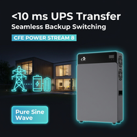 Sistema de Almacenamiento de Energía Solar Híbrido Todo en Uno de 4kW 8kWh con Batería LiFePO4 para Respaldo Residencial, Sistema UPS, Montaje en Pared