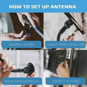 Antena de <span class=keywords><strong>TV</strong></span> interior digital transparente 4K 500 millas de largo alcance canales locales gratuitos antena UHF VHF HD más nueva - Product Image 6