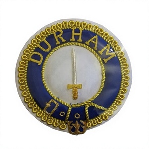 Insignia de Manto Masónico Durham KT Guard Bordada Personalizada en Tela y Fieltro 3D con Adhesión Magnética y Pedrería - Product Image 1