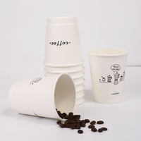 Gobelets à café en papier à double paroi jetables avec logo imprimé personnalisé, avec couvercles, 4oz 8oz 9oz 10oz 14oz 16oz, réutilisables