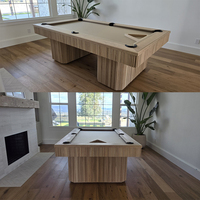 Table de billard moderne de haute qualité, design de créateur, personnalisable, avec plateau en ardoise, transformable en table de ping-pong et table à manger avec banc