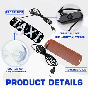 Panel de Luces LED Indicadoras, Luz de Advertencia Interior para Coche, Luz para Conductor de <span class=keywords><strong>Taxi</strong></span>, USB con Interruptor - Product Image 3