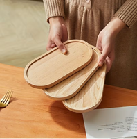Plateau et assiette de service en bambou pour les fêtes et la cuisine, sûrs et élégants