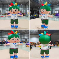 Affichage publicitaire personnalisé : Mascotte gonflable, personnage de dessin animé, modèle d'étudiant adorable, costume gonflable pour événement extérieur