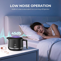 Nettoyeur ultrasonique 180 ml 42 kHz avec UVC pour prothèses dentaires, aligneurs, gouttières et bijoux, boîte de voyage dentaire portable