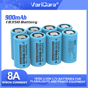 VariCore <span class=keywords><strong>18350</strong></span> 3.7V 900mAh Li-ion bateria recarregável 8A ferramentas elétricas de alta descarga - Product Image 6