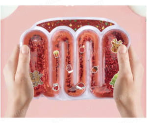 ใหม่ล่าสุดถุงบาร์น้ำแวววาวขนาดเล็กถุงพีวีซีบรรเทาความดันบีบของเล่นเพื่อการศึกษาในรูปแบบคริสต์มาส - Product Image 5