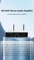 Amplificateur audio haute puissance WIFI Airplay BT LAN I 2 100W avec entrée ligne AUX et optique