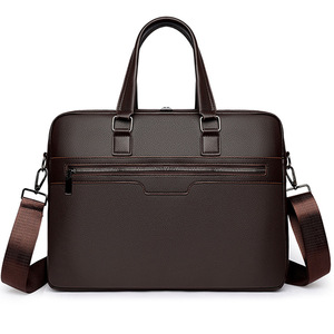 Maletín de Cuero Suave de Gran Capacidad, Impermeable, para Portátil de 14 Pulgadas, para Hombre, para Viajes de Negocios, con Múltiples Compartimentos - Product Image 2