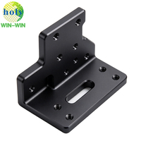Support de fixation de joint de robot en aluminium usiné avec précision sur 5 axes, anodisé noir, fabrication CNC sur mesure en aluminium