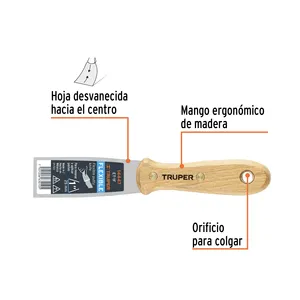 Truper 6-Pack flessibile stucco con manico in legno 1 'unità - Product Image 2