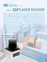 HE-3091FRU Scanner laser à 320 degrés de balayage, câble de 30 m, 15/30 Hz, portée de 30 m, TCP/UDP, NPN, AMR, pour chariot élévateur
