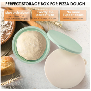 Ensemble de 4 paniers à pain en silicone, boîte à pâte à pizza empilable avec couvercle, contenants de rangement, accessoires de pâtisserie pour la cuisine - Product Image 4