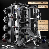Machine Smith tout-en-un avec croisement de câbles, rack à squats, banc de musculation, rack de puissance, pulldown dorsal, pour salle de sport à domicile et usage commercial, robuste, vente en gros