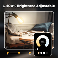 Ampoule LED intelligente à filament MOES TUYA Matter, lampe E27, éclairage dimmable, 2700K-6500K, 806Lm, 7W, commande vocale Alexa Google Home