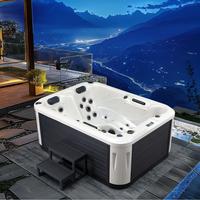 Jacuzzi de Lujo para 2-3 Personas, Spa Exterior con Sistema de Control Inteligente para Jardín, Hotel, Villa, con Calefacción a Temperatura Constante