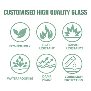 Vidro temperado personalizado para fogões, materiais de vidro, float, transparente e temperado
